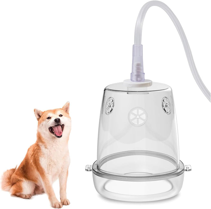 Dog Oxygen Mask with Tube for Medium Dogs, Pet Oxygen Inhaler Mask Veterinary Breathing Supply