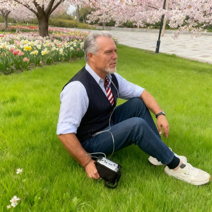 3L Portable Smart Continuous Flow Oxygen Concentrator With 8hrs in-Built Battery Working And Anion Function I Medivetix MiniOxy 3