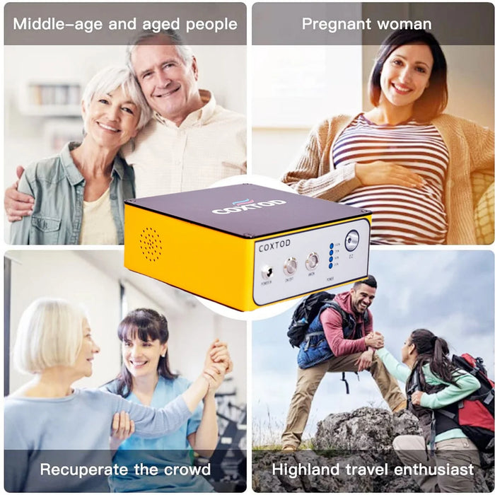 3L Portable Smart Continuous Flow Oxygen Concentrator With 8hrs in-Built Battery Working And Anion Function I Medivetix MiniOxy 3