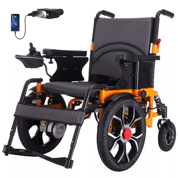 Medivetix TitanFold Heavy-Duty Foldable Electric Wheelchair – 300 lb Capacity