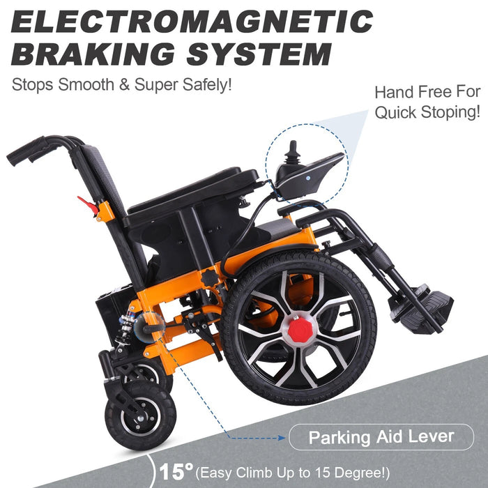 Medivetix TitanFold Heavy-Duty Foldable Electric Wheelchair – 300 lb Capacity