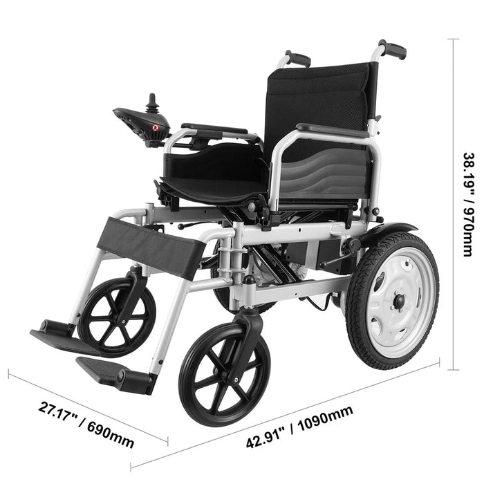 Foldable Electric Wheelchair for Adults – 12.5-Mile Range, All-Terrain Power Wheelchair