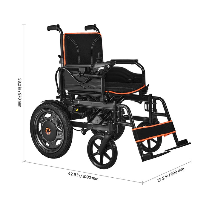 Lightweight Foldable Electric Wheelchair – All-Terrain Mobility Chair I Medivetix FoldGo W5216 Folding Electric Wheelchair